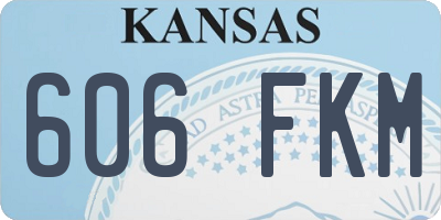 KS license plate 606FKM