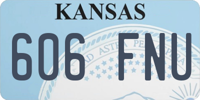 KS license plate 606FNU