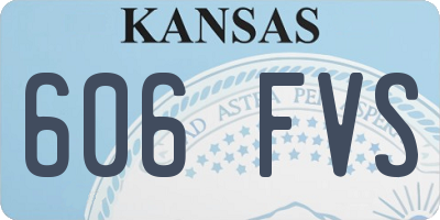 KS license plate 606FVS