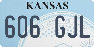 KS license plate 606GJL