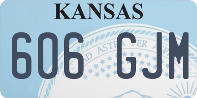 KS license plate 606GJM