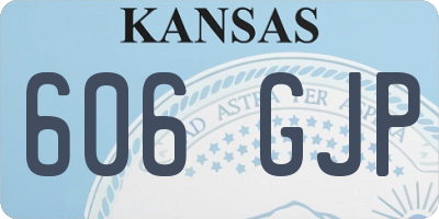 KS license plate 606GJP