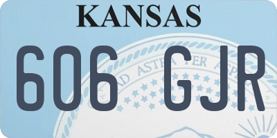 KS license plate 606GJR