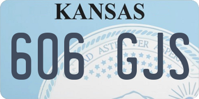 KS license plate 606GJS
