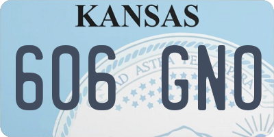 KS license plate 606GNO