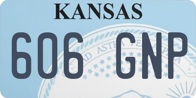 KS license plate 606GNP