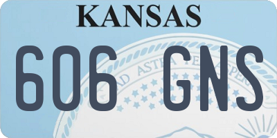 KS license plate 606GNS