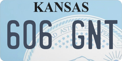 KS license plate 606GNT