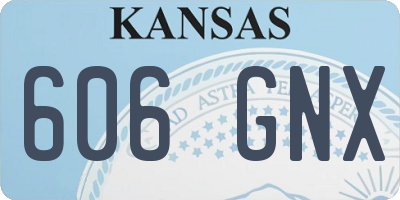 KS license plate 606GNX