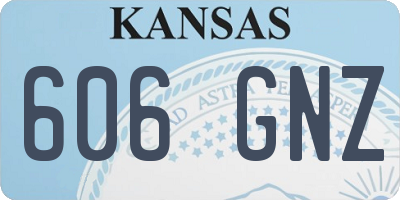 KS license plate 606GNZ