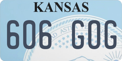 KS license plate 606GOG