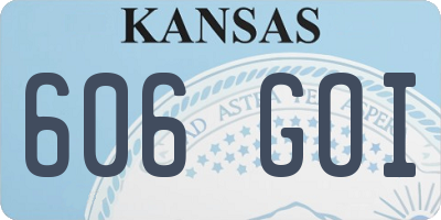 KS license plate 606GOI