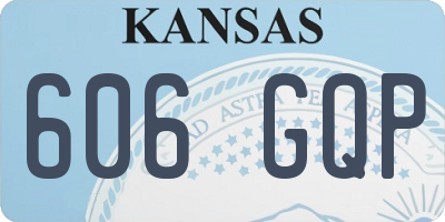 KS license plate 606GQP