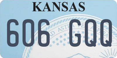 KS license plate 606GQQ