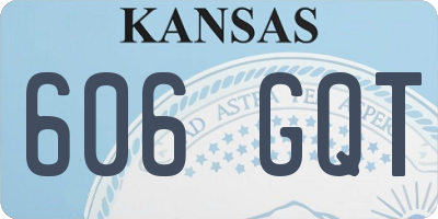 KS license plate 606GQT
