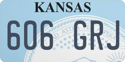 KS license plate 606GRJ