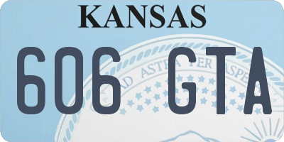 KS license plate 606GTA