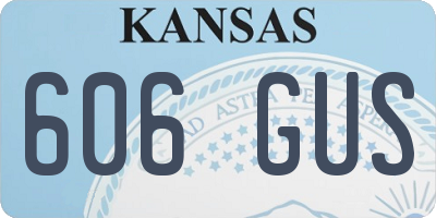 KS license plate 606GUS