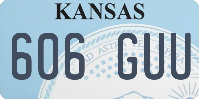 KS license plate 606GUU
