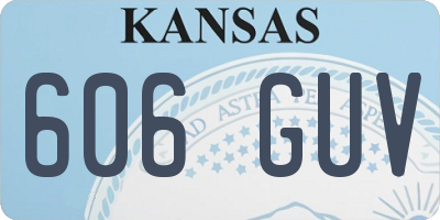 KS license plate 606GUV
