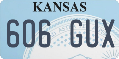 KS license plate 606GUX