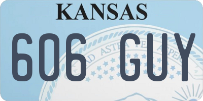KS license plate 606GUY