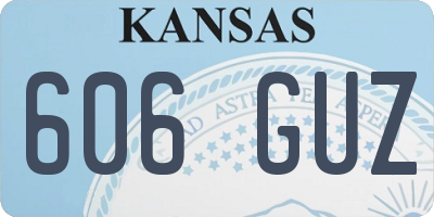 KS license plate 606GUZ