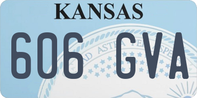 KS license plate 606GVA