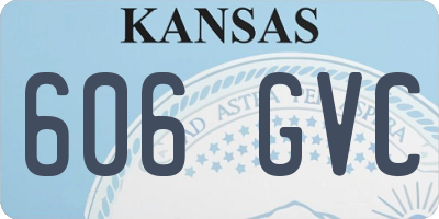 KS license plate 606GVC