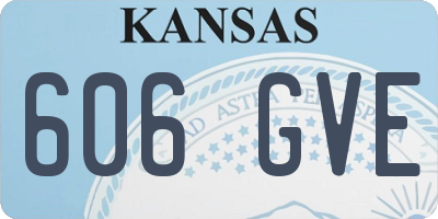 KS license plate 606GVE