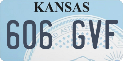 KS license plate 606GVF