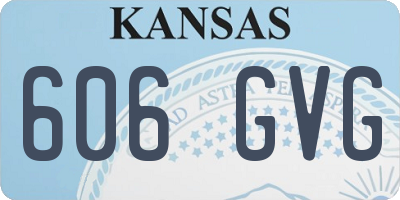 KS license plate 606GVG