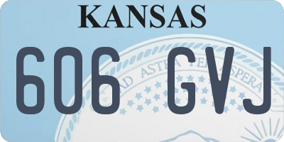 KS license plate 606GVJ