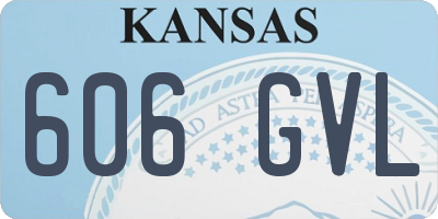 KS license plate 606GVL