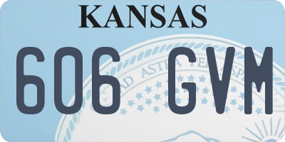 KS license plate 606GVM