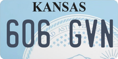 KS license plate 606GVN