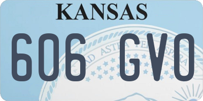 KS license plate 606GVO