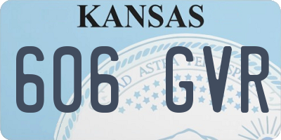 KS license plate 606GVR