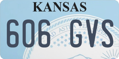 KS license plate 606GVS