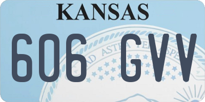 KS license plate 606GVV