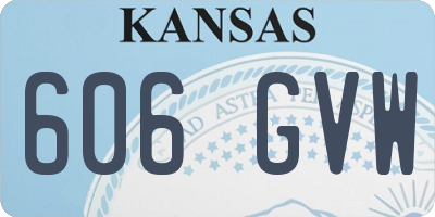 KS license plate 606GVW