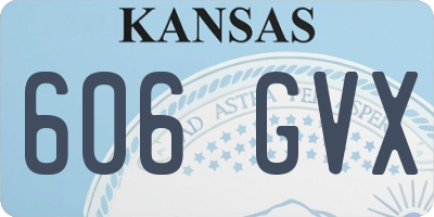 KS license plate 606GVX