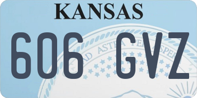 KS license plate 606GVZ