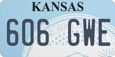 KS license plate 606GWE