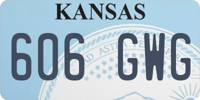 KS license plate 606GWG