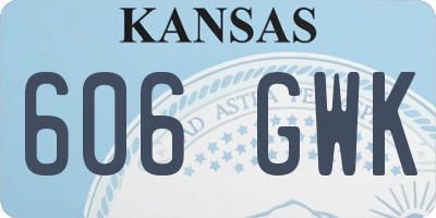 KS license plate 606GWK