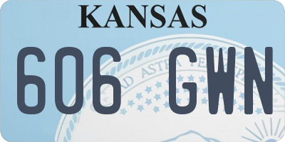 KS license plate 606GWN