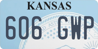 KS license plate 606GWP