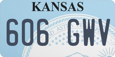 KS license plate 606GWV