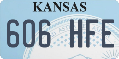 KS license plate 606HFE